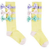 A'Dee Girls Ribbon Bow Knee High Socks